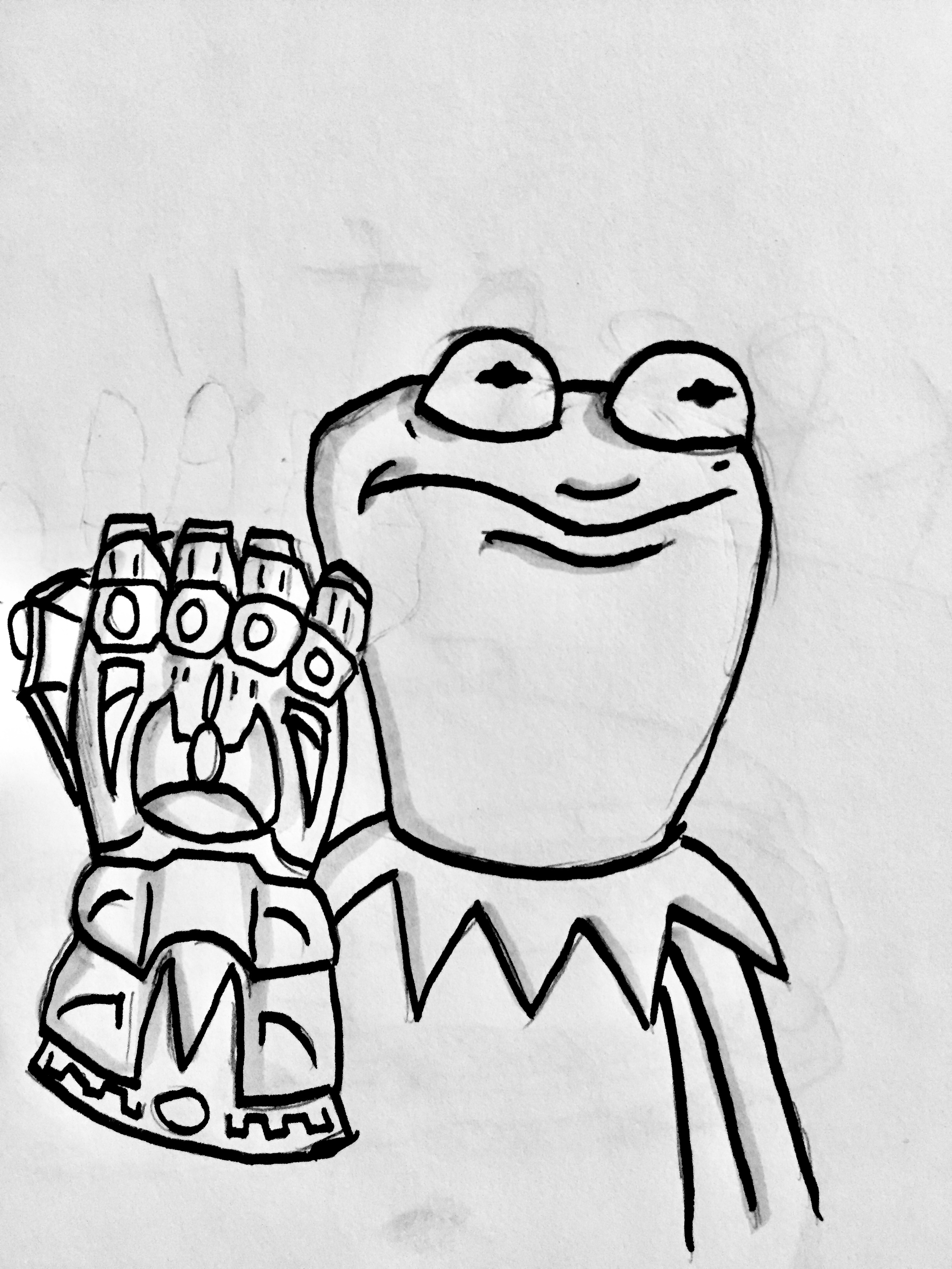 Kermit Thanos   Drawing